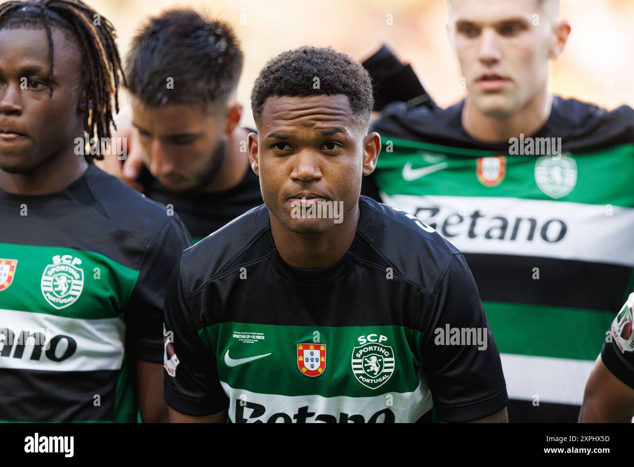 Geny Catamos (Sporting CP) wurde beim Spiel Supertaca Candido de Oliveira 2024 zwischen Sporting CP und FC Porto im Estadio Municipal de Aveiro gesehen. Endstand; Sporting CP 3:4 FC Porto. Stockfoto