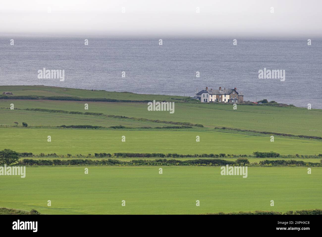 Coastguard Cottages & Fields Weybourne Norfolk Mai 2024 Stockfoto