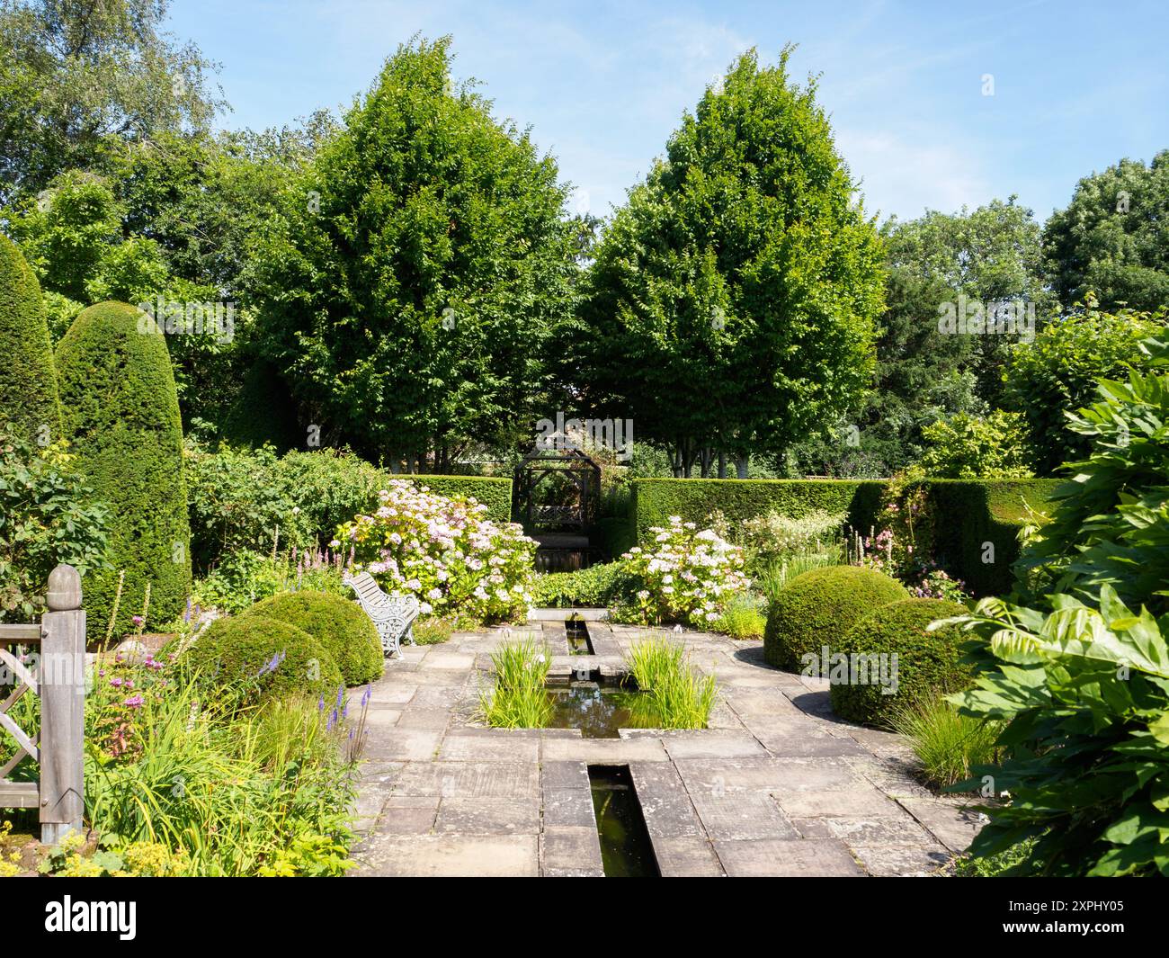 Lower Rill Garden, Wollerton Old Hall Stockfoto