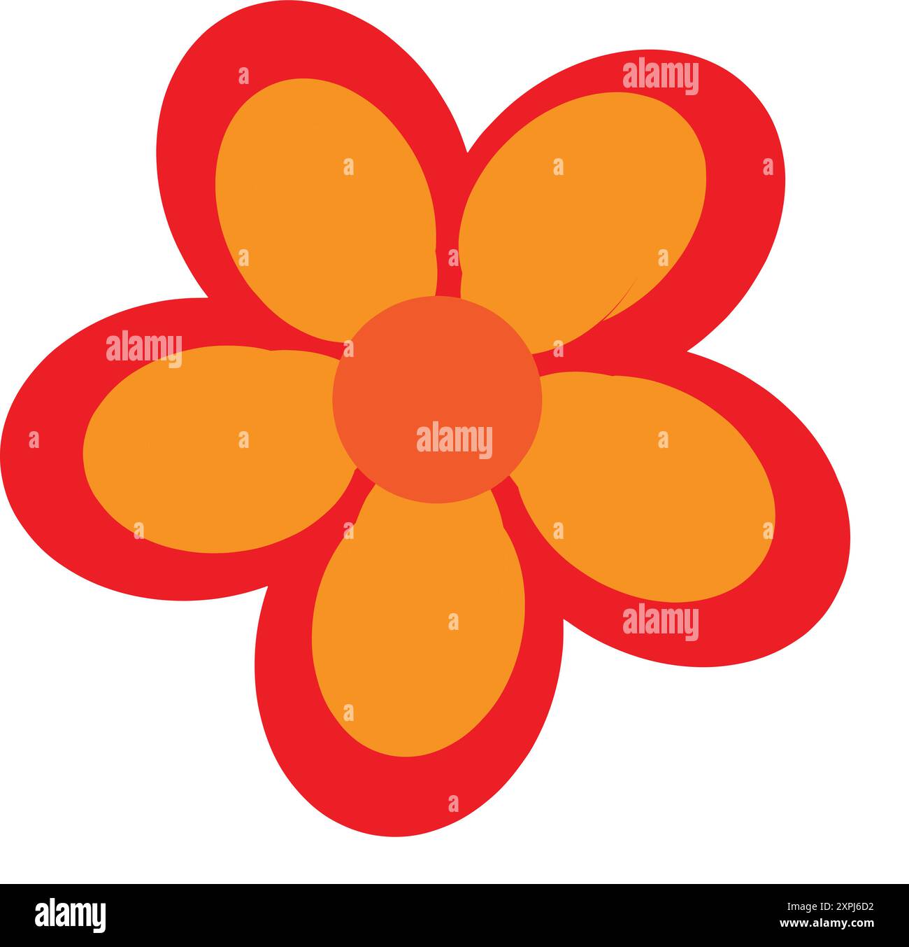 Bunte Blume Zeichnung Vektor-Stil Illustration Art. Stock Vektor