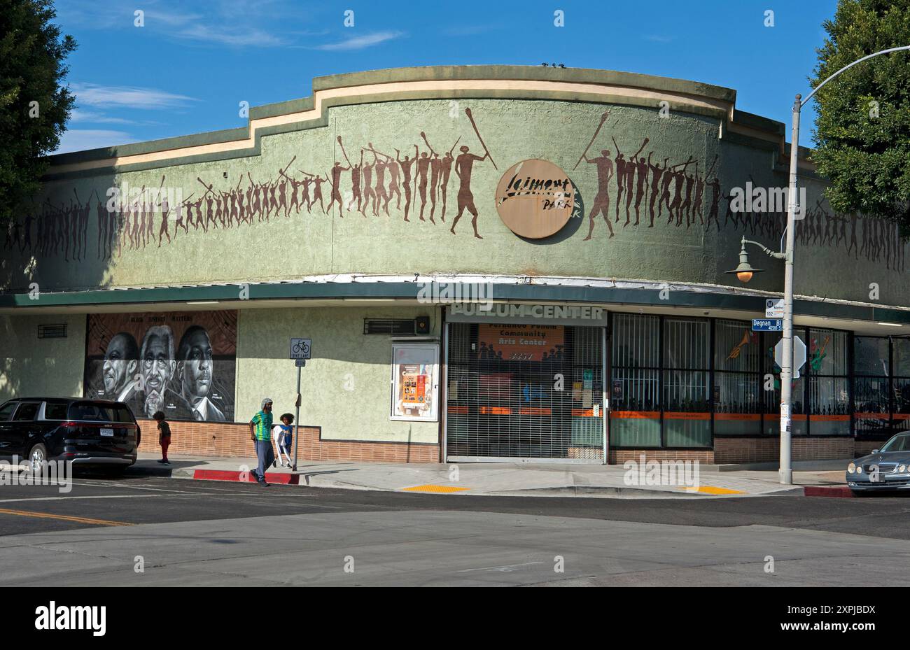 Das Stadtviertel Leimert Park in Los Angeles, Kalifornien, USA Stockfoto