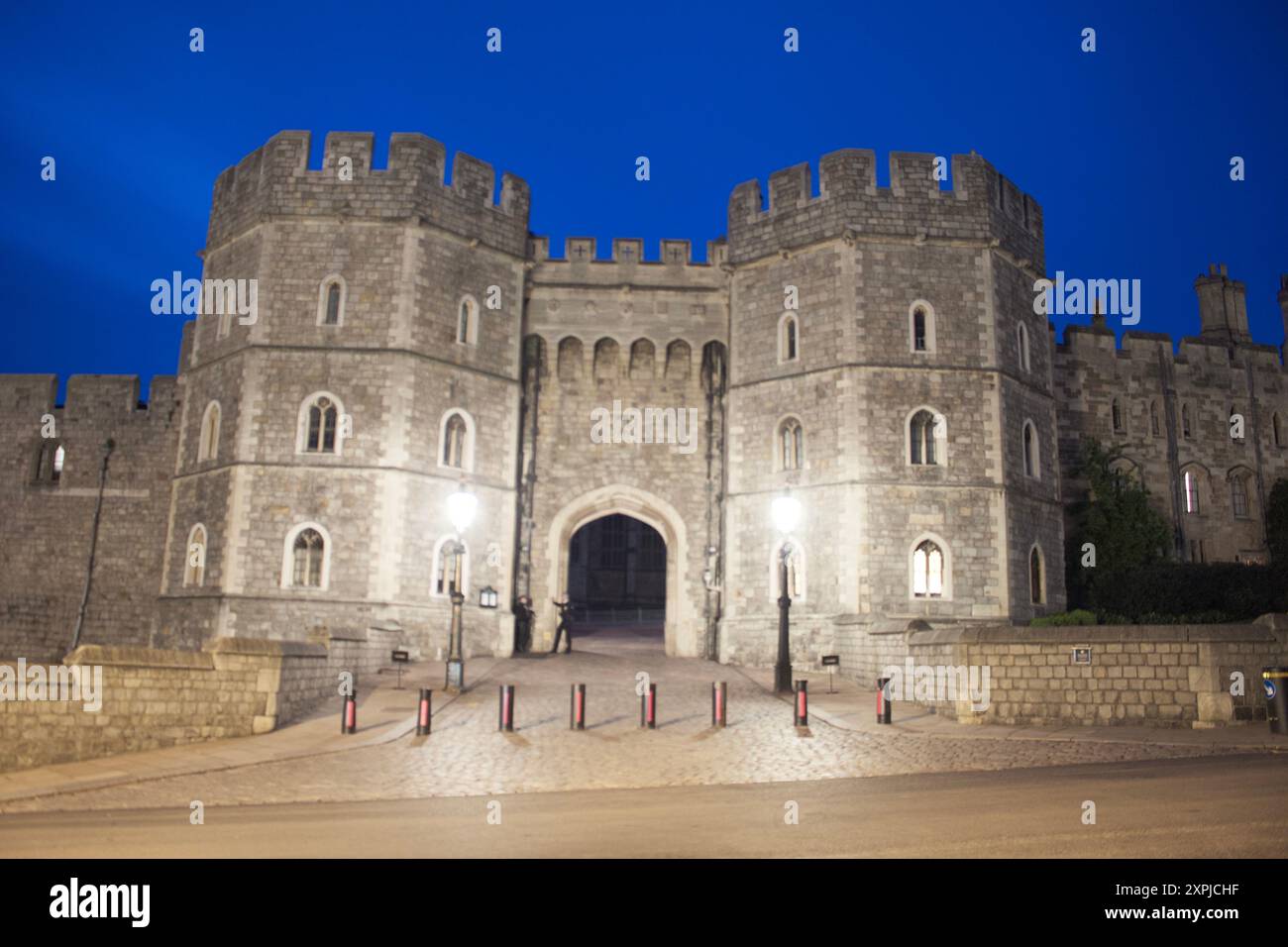 Schloss Windsor während der Blauen Stunde Stockfoto