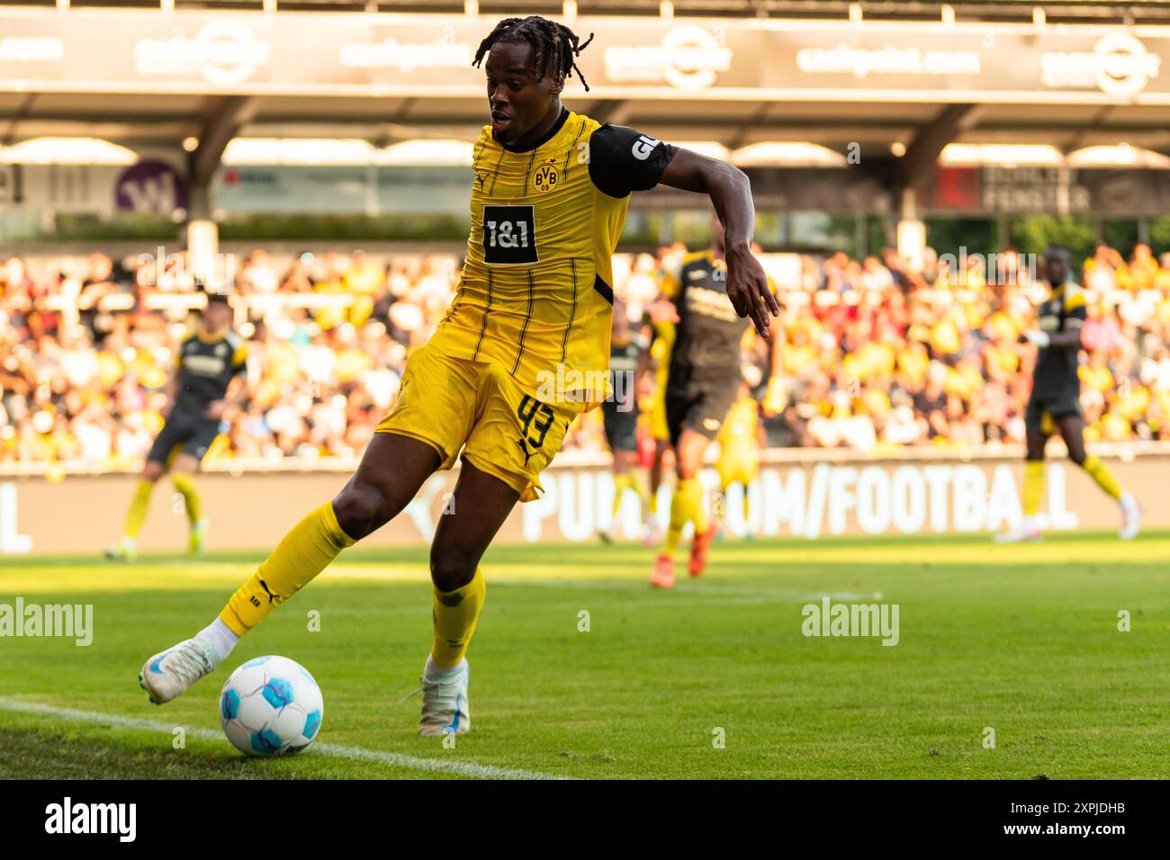 Jamie Gittens (43, Borussia Dortmund) AUT, BVB Borussia Dortmund vs FC Villareal, Fussball, Vorbereitung, Saison 2024/25, 06.08.2024, Foto: Eibner-Pressefoto/Florian Wolf Stockfoto