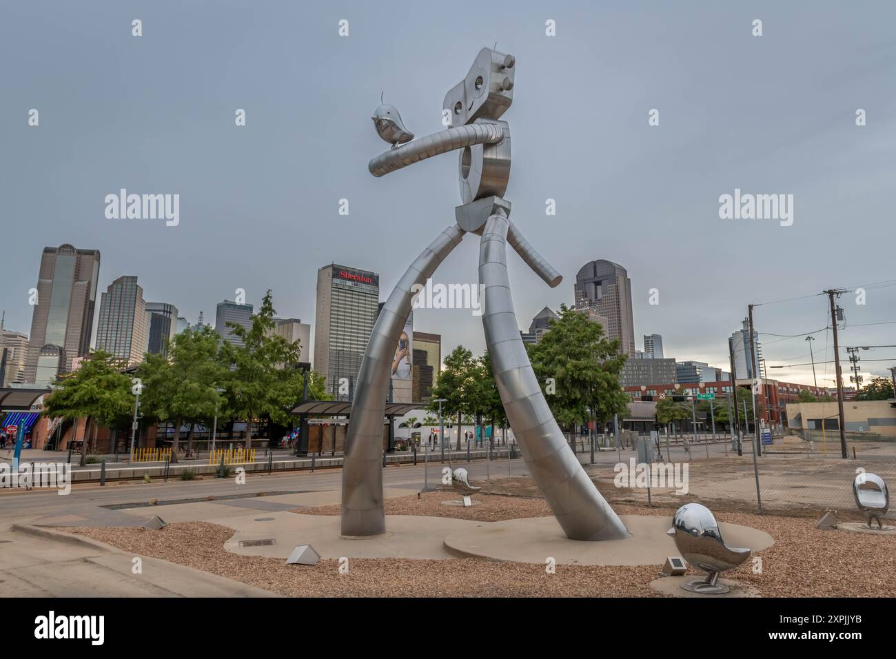 Die Skulptur Des Reisenden Stockfoto