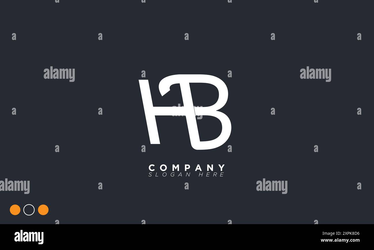 HB Alphabet Buchstaben Initialen Monogramm Logo Stock Vektor