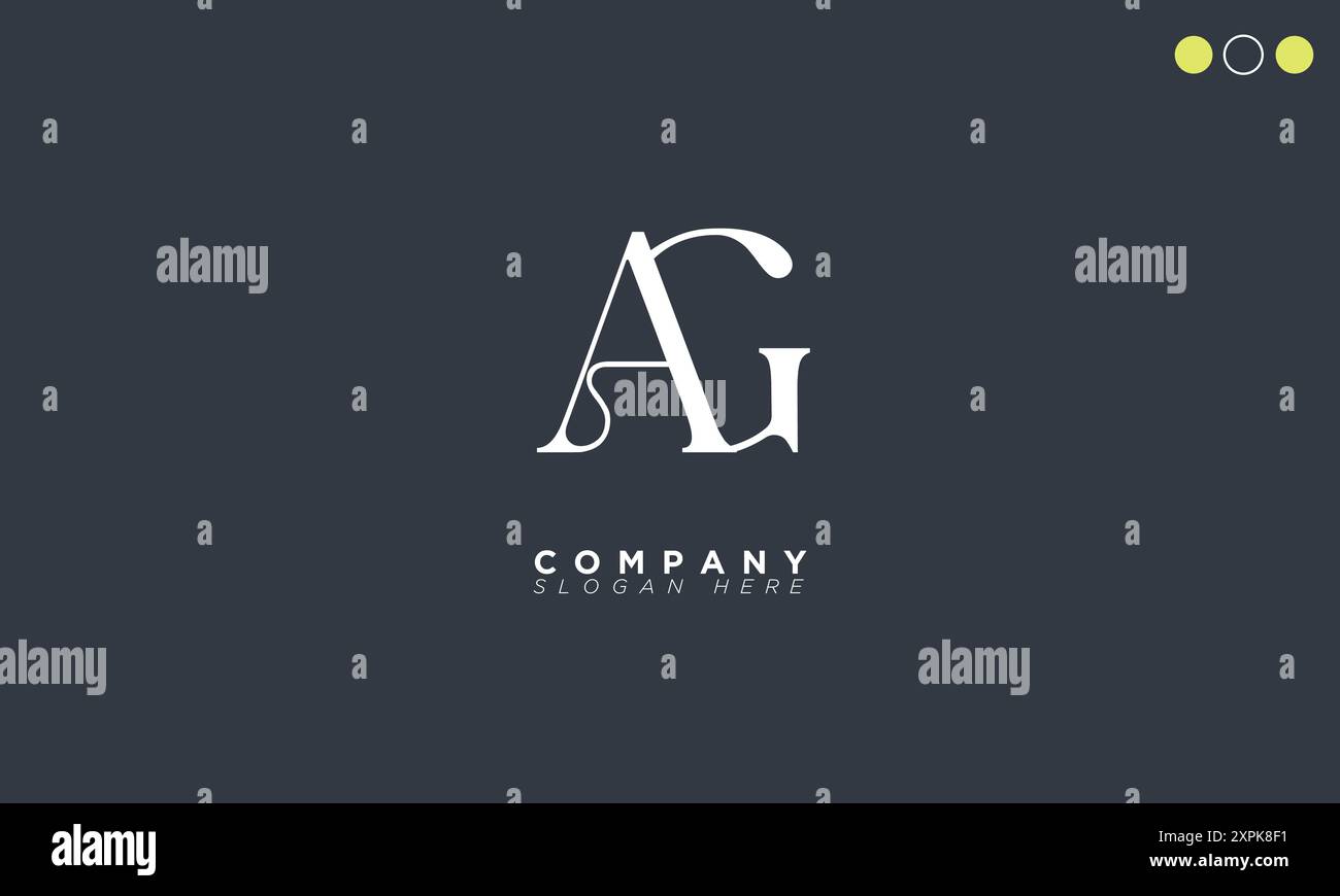 Logo für „AG Alphabet letters Initials Monogram“ Stock Vektor