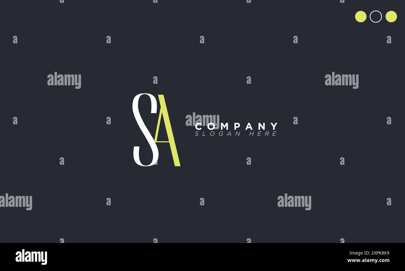 SA Alphabet Buchstaben Initialen Monogramm Logo Stock Vektor