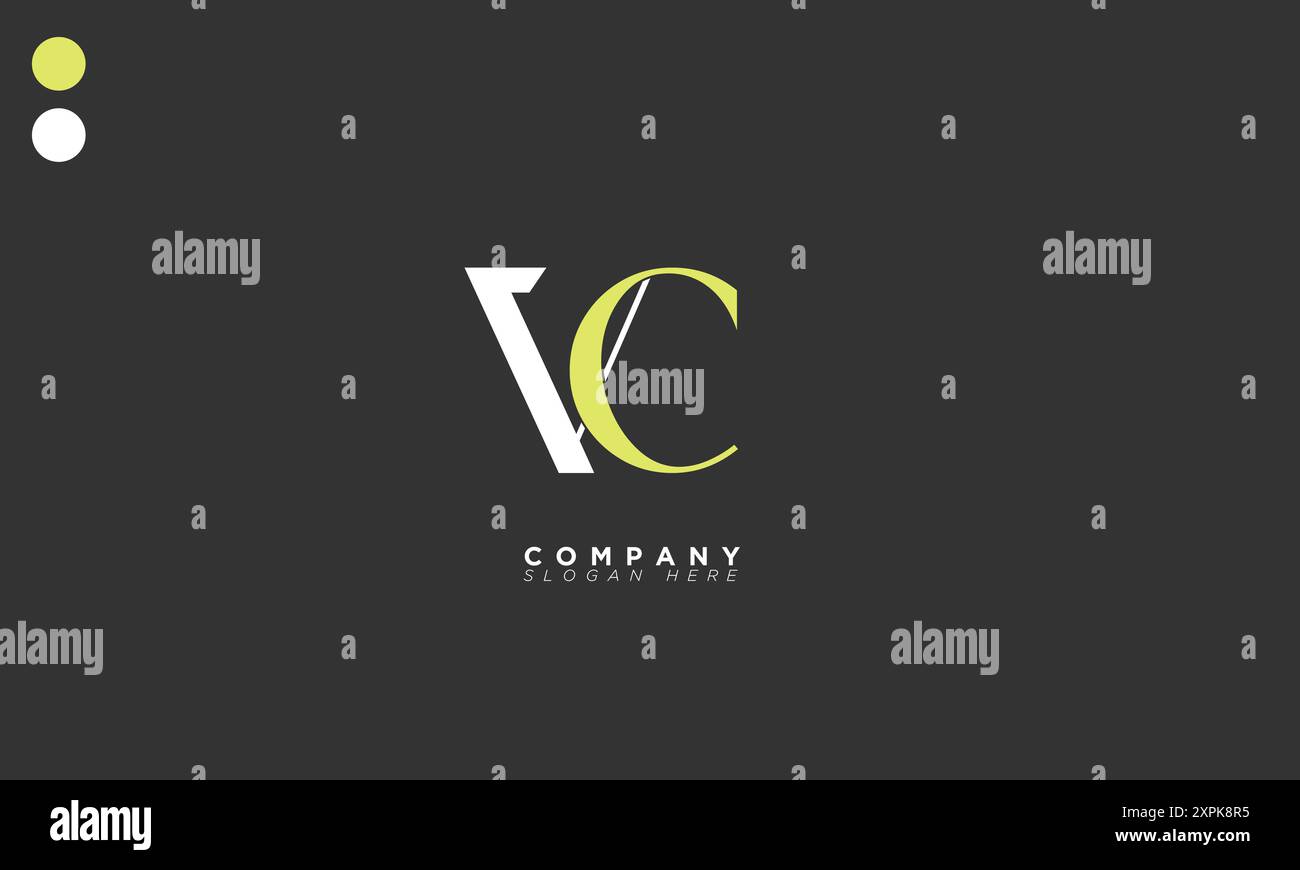VC Alphabet Buchstaben Initialen Monogramm Logo Stock Vektor