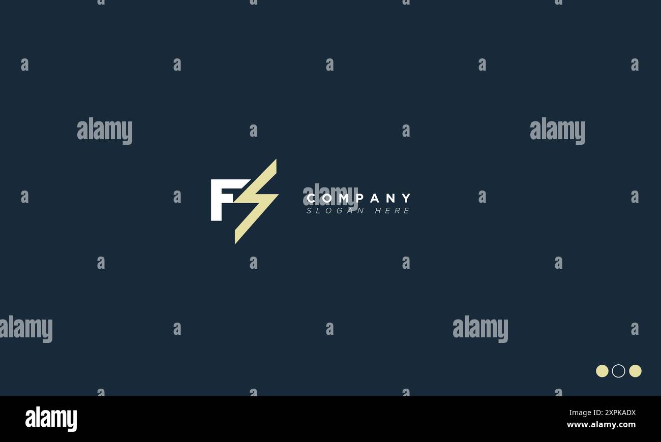 FS Alphabet Buchstaben Initialen Monogramm Logo Stock Vektor