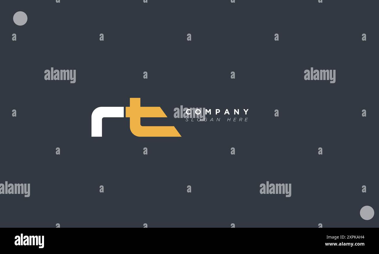 RT Alphabet Buchstaben Initialen Monogramm Logo Stock Vektor