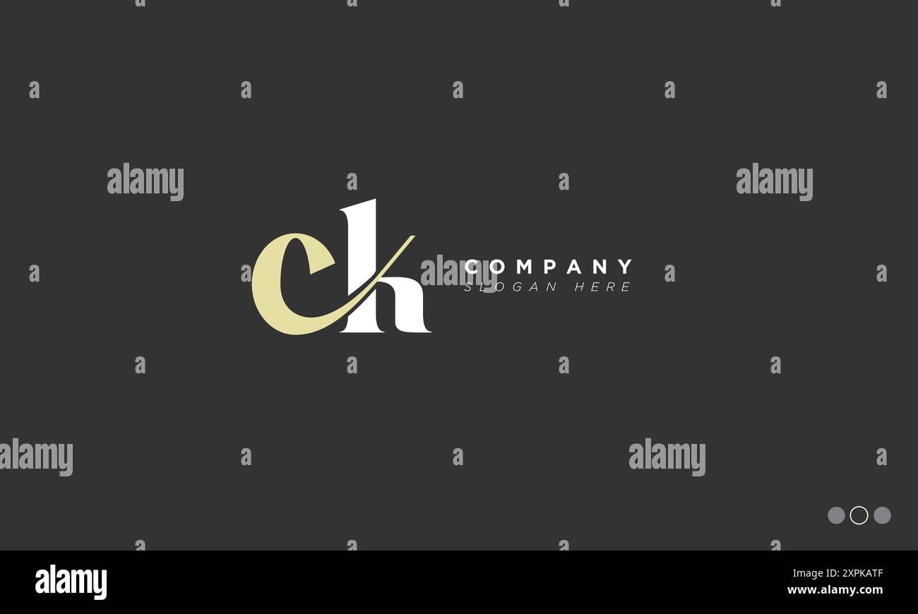 CK Alphabet Buchstaben Initialen Monogramm Logo Stock Vektor