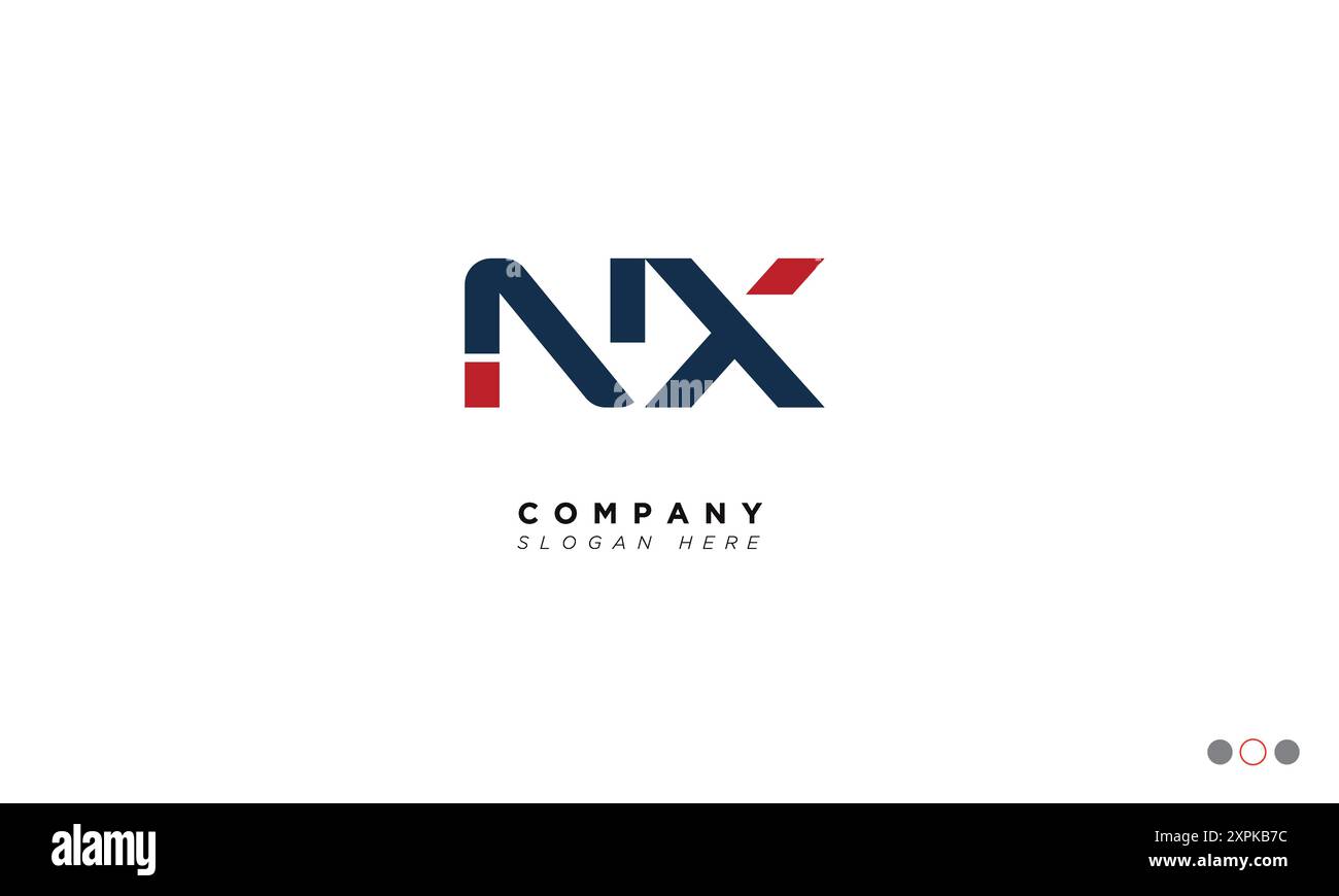 NX Buchstaben Initialen Monogramm Logo Stock Vektor