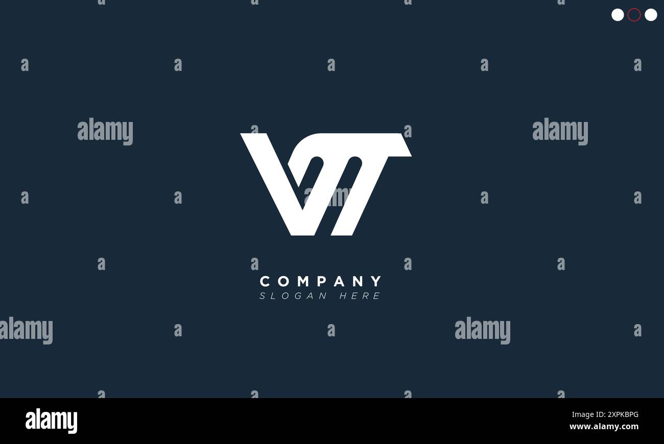 VT Alphabet Buchstaben Initialen Monogramm Logo Stock Vektor