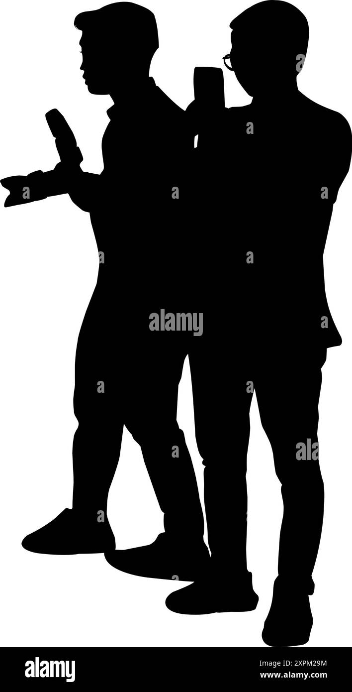 Silhouette eines Fotografen. Perfekt für Aufkleber, Tattoos, Symbole, Logos, Bannerelemente, Poster Stock Vektor