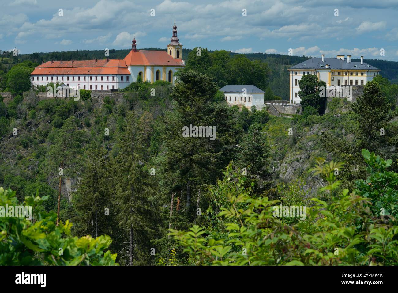 Schloss und Kloster, Rabstejn nad Strelou, Tschechische Republik Stockfoto