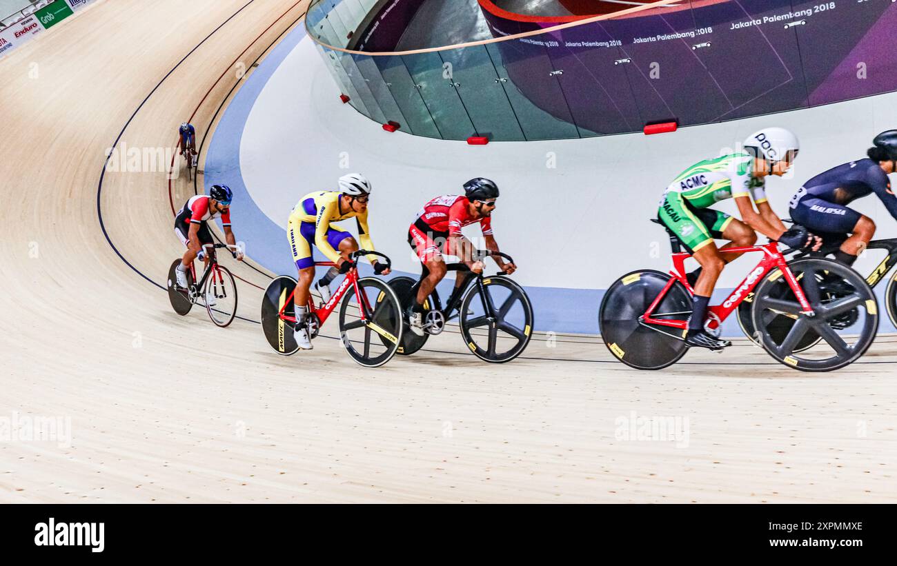 30. August 2018, Jakarta, Indonesien, Asian Games 2018, Track Cycling im Jakarta International Velodrome. Stockfoto
