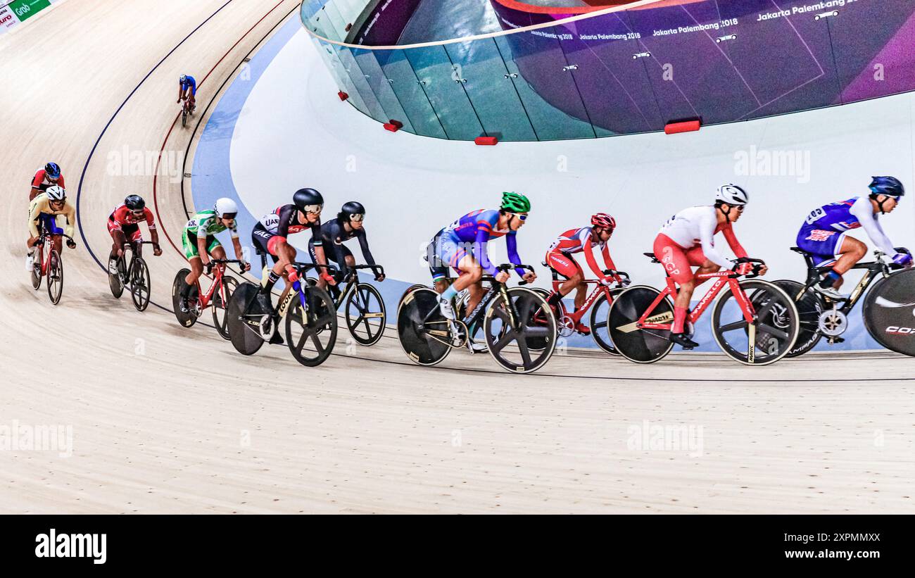 30. August 2018, Jakarta, Indonesien, Asian Games 2018, Track Cycling im Jakarta International Velodrome. Stockfoto