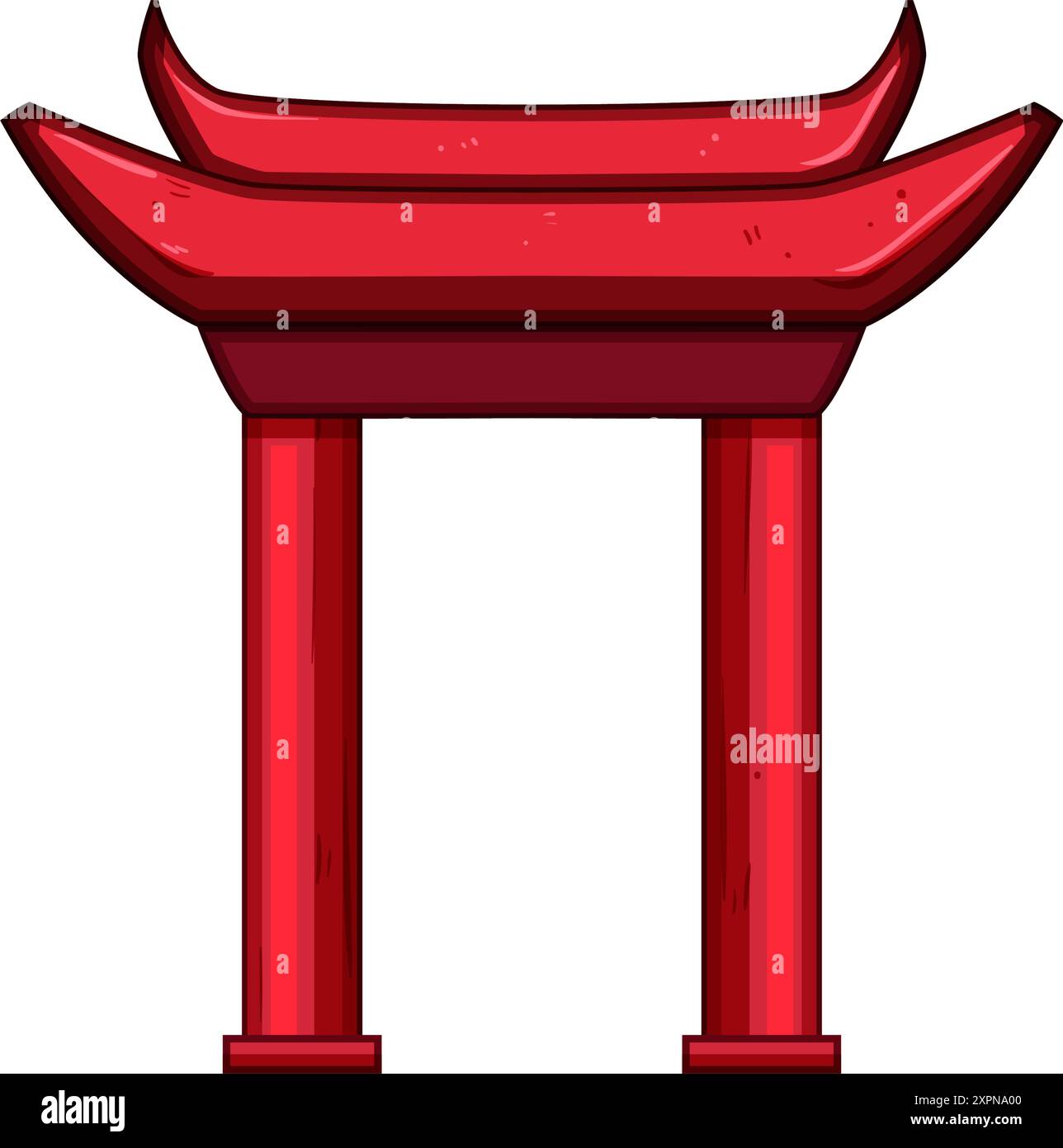 Tempel Pagode Dach Cartoon Vektor Illustration Stock Vektor