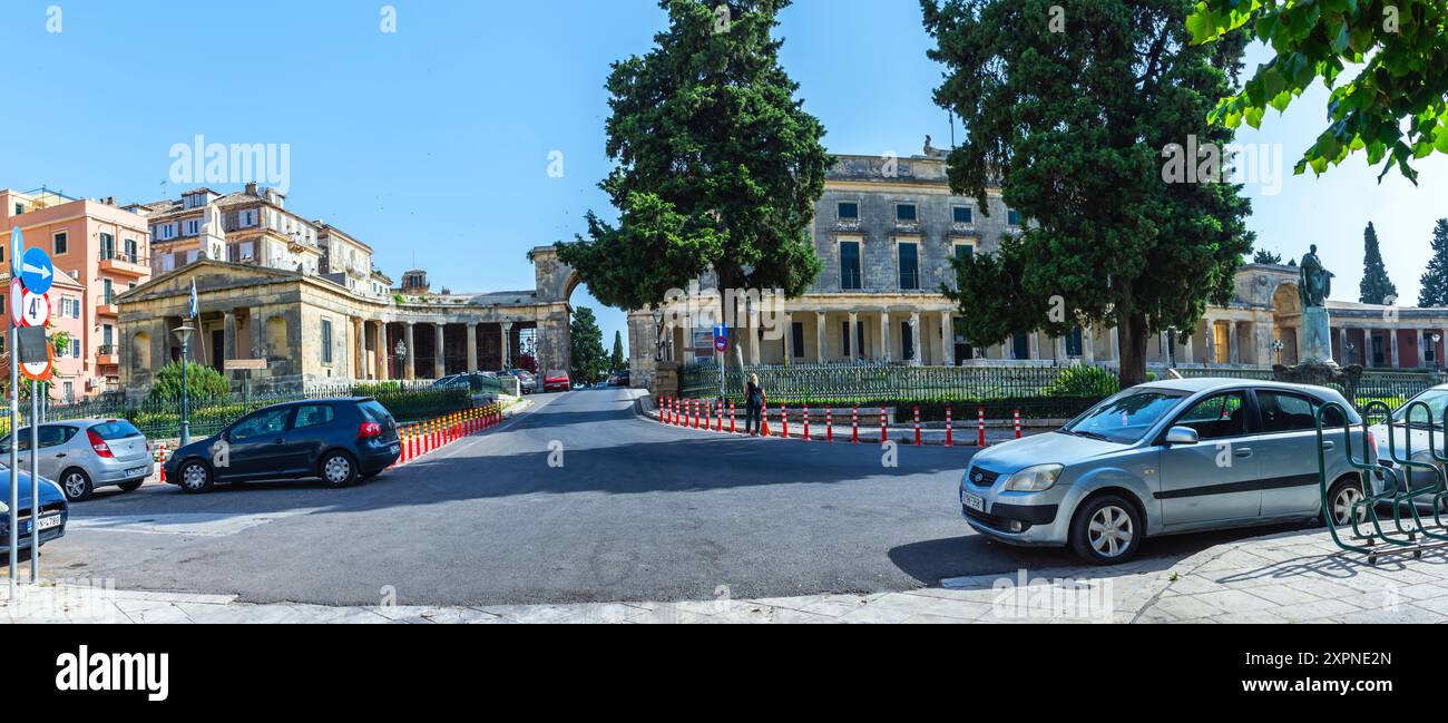 Das Archäologische Museum in Korfu, Griechenland. Stockfoto Das Archäologische Museum in Korfu, Griechenland. Stockfoto