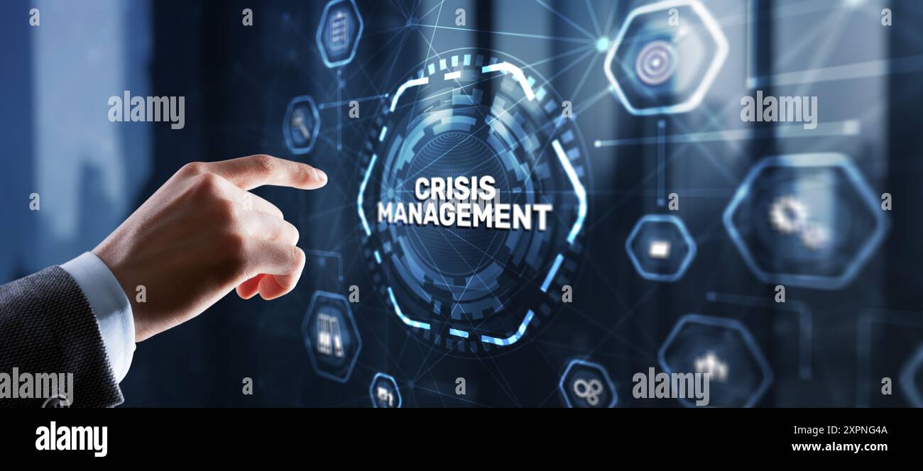 Krisenmanagementkonzept. Verfahren zur Lösung der Krise Stockfoto