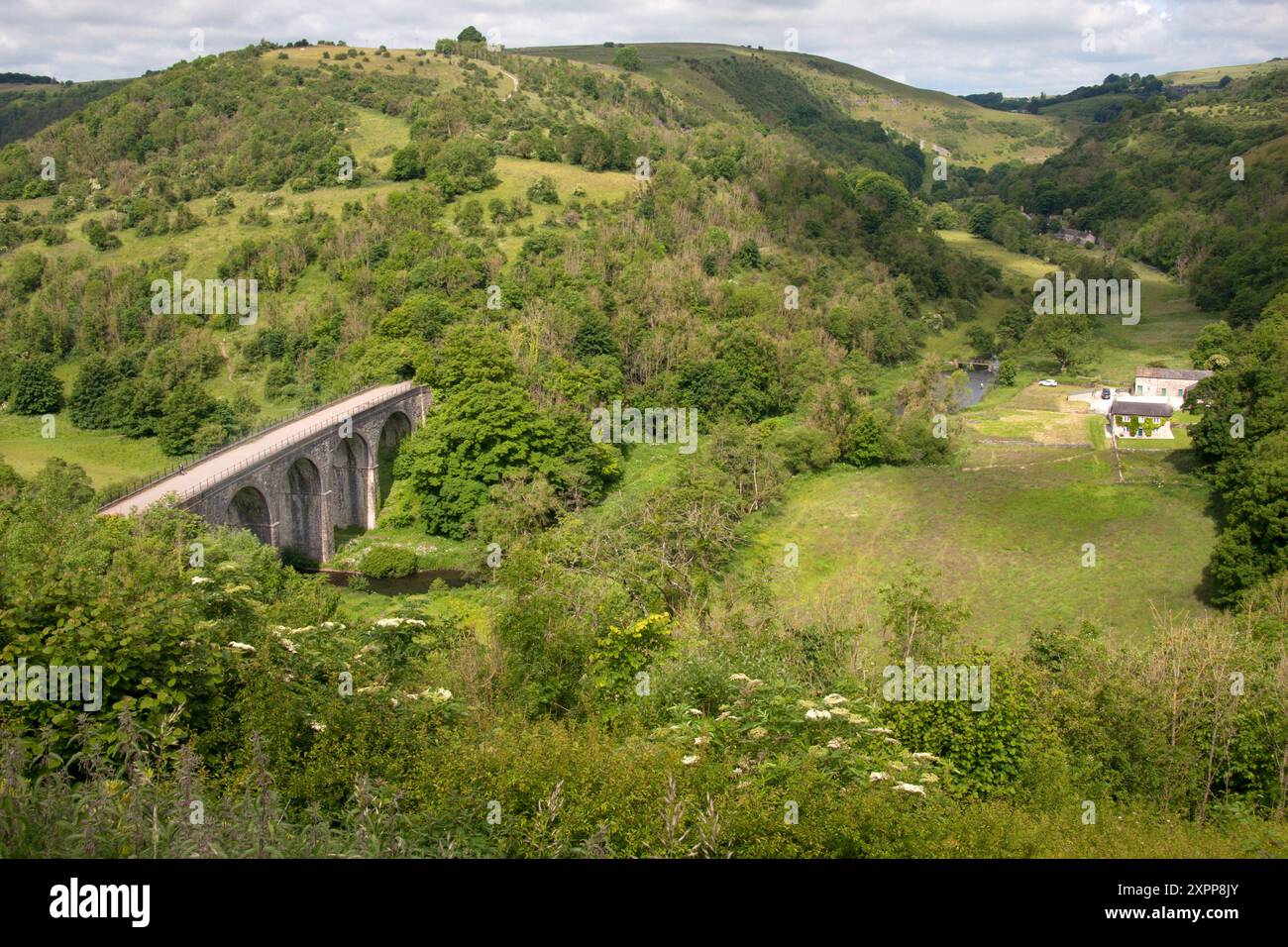 Monsal Dale aus Monsal Head, Peak District, Derbyshire, England Stockfoto