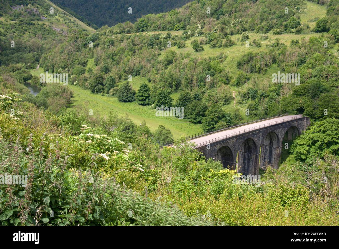 Monsal Dale aus Monsal Head, Peak District, Derbyshire, England Stockfoto
