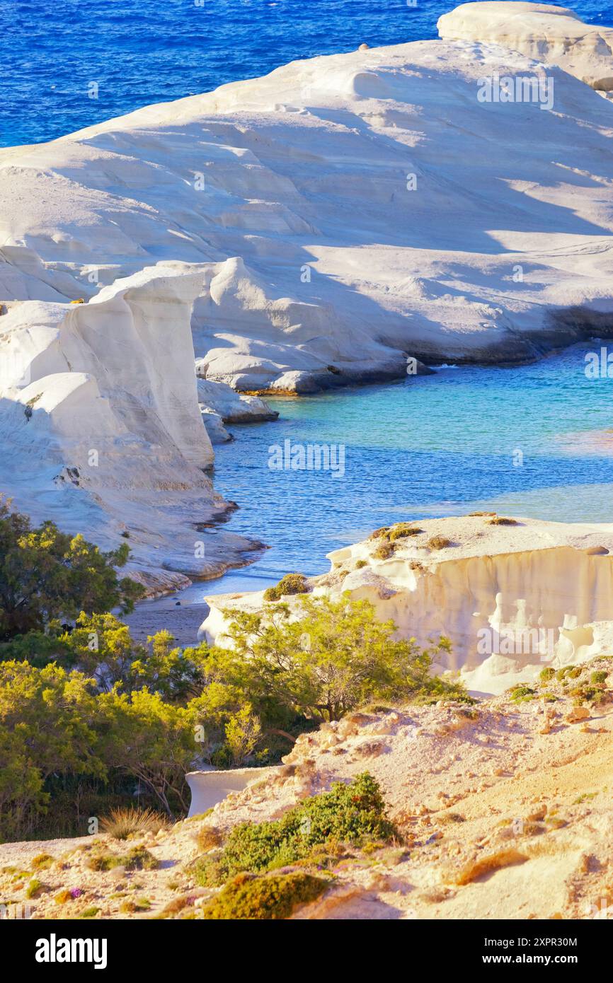 Sarakiniko Beach, Sarakiniko, Milos Island, Griechenland Stockfoto