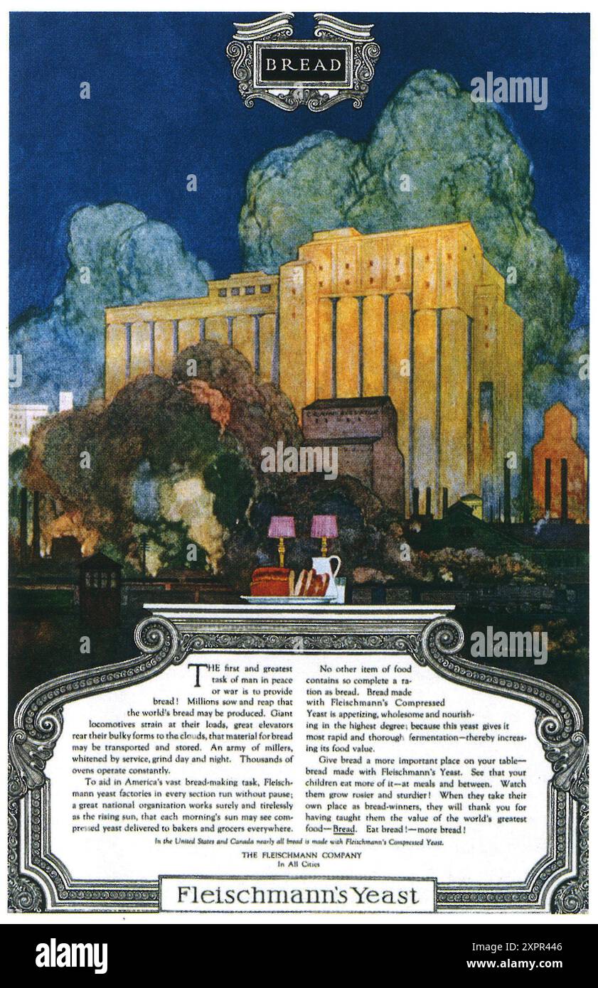 1919 Washburn-Crosby's Goldmedaille Mehl Werbespot Stockfoto