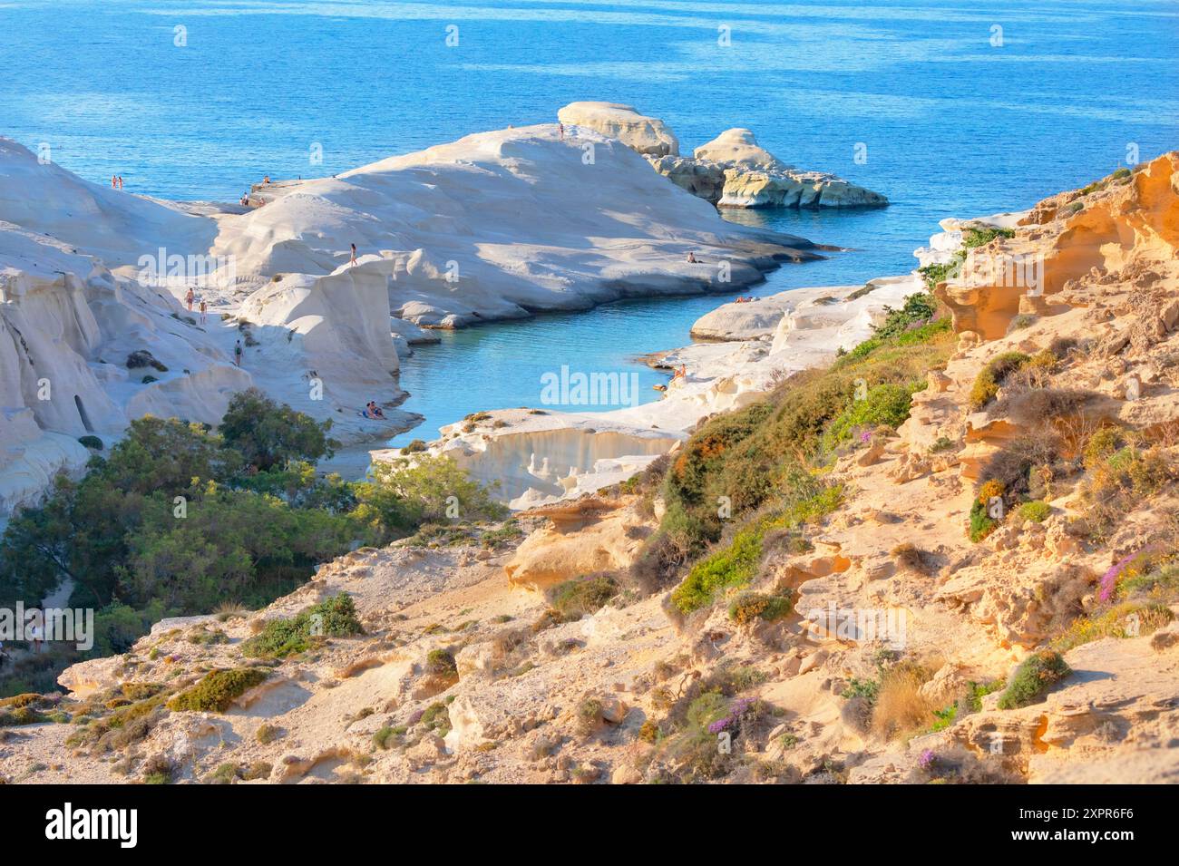 Sarakiniko Beach, Sarakiniko, Milos Island, Griechenland Stockfoto