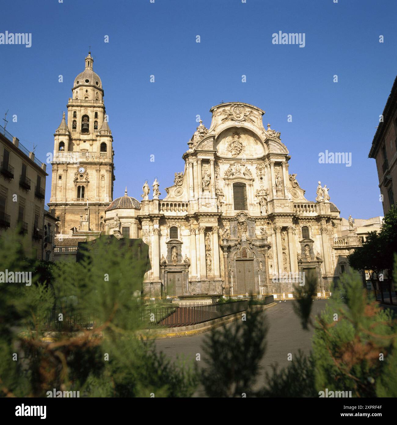 Wichtigsten Facada (Barock, 14. Jh.), Kathedrale, Plaza Cardenal Belluga, Murcia, Spanien Stockfoto