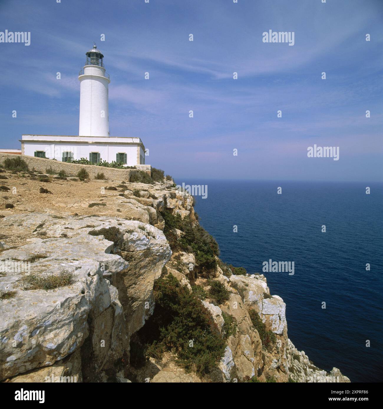 Leuchtturm La Mola. Formentera. Balearischen Inseln. Spanien Stockfoto