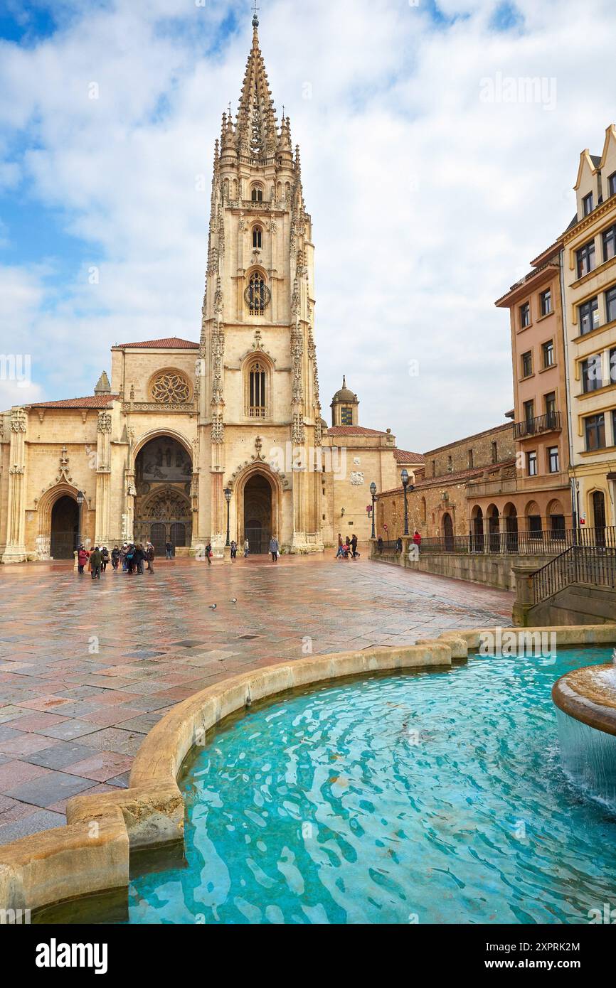 Kathedrale, Plaza Alfonso II El Casto, Oviedo, Asturien, Spanien. Stockfoto