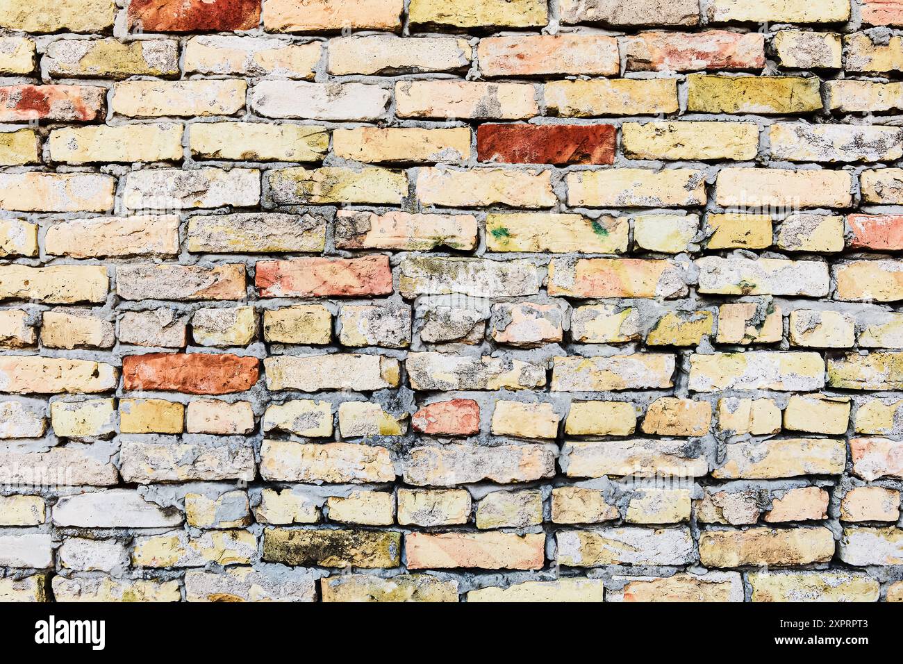 Alte Backsteinmauer, grunge Hintergrund. Platz für Text kopieren. Stockfoto