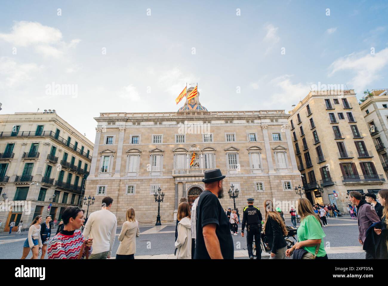 Generalitat des Katalonienpalastes in Barcelona, Sant Jaume Platz. Hochwertige Fotos Stockfoto