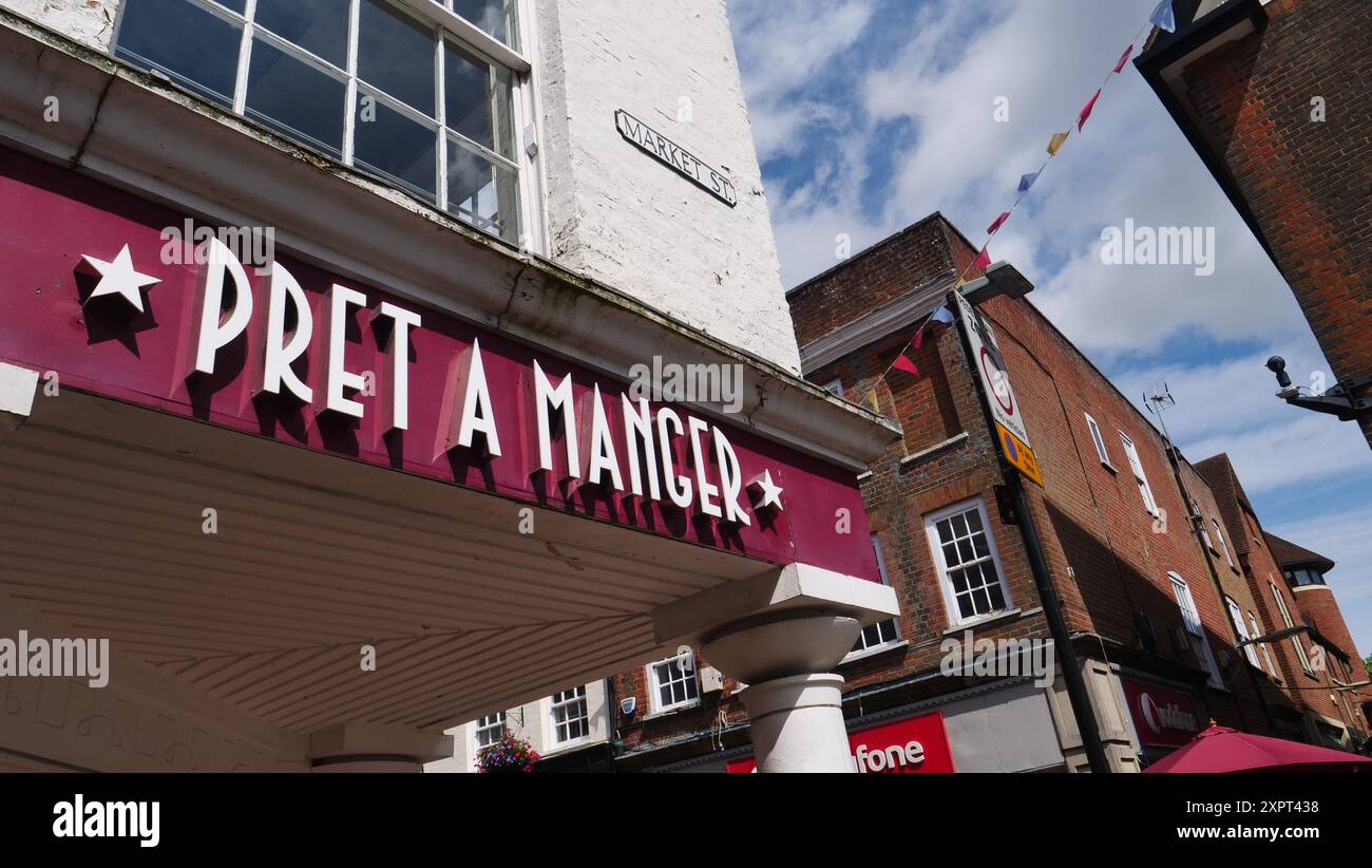 Pret a Manger in Winchester High Street. Stockfoto