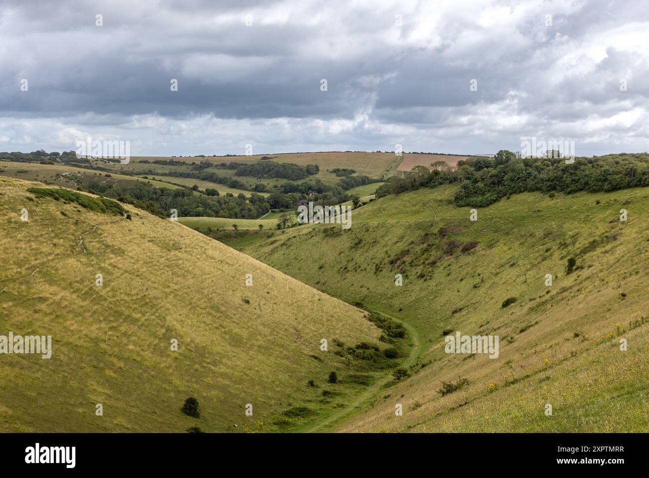Blick über Devil's Dyke in den South Downs Stockfoto