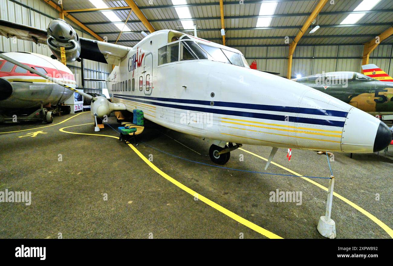 NESLAM Aero Museum Sunderland statische Doppelrippen kurz 330 in GillAir Farben ein Nordostträger, bekannt als der Transit Van des Himmels Stockfoto