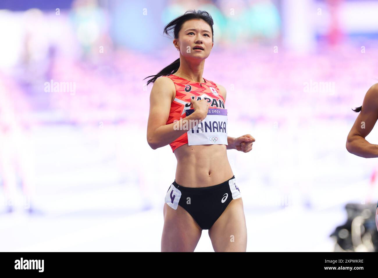 Saint-Denis, Frankreich. August 2024. Yumi Tanaka (JPN) Leichtathletik : 100-m-Hürdenrunde 1 der Frauen während der Olympischen Spiele 2024 in Paris im Stade de France in Saint-Denis, Frankreich. Quelle: YUTAKA/AFLO SPORT/Alamy Live News Stockfoto