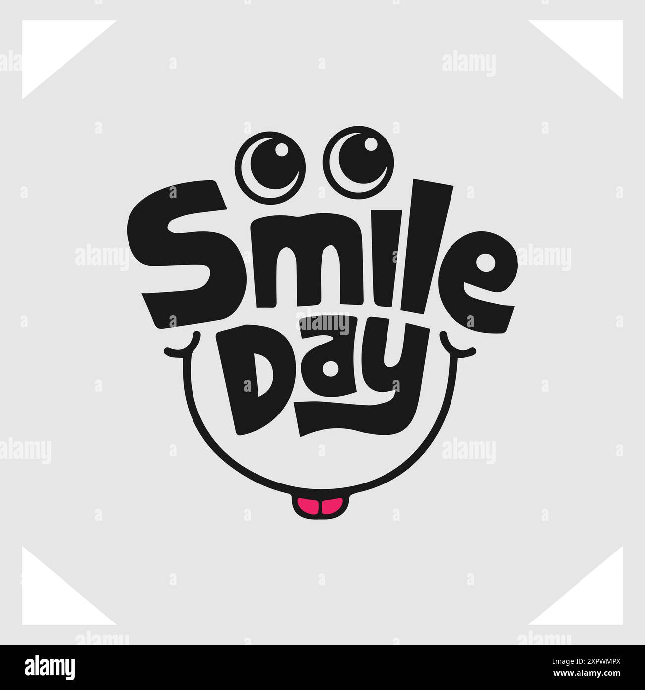 Design-Vorlage Für Den World Happiness Day – Happy Smiling Emoji Design Stock Vektor