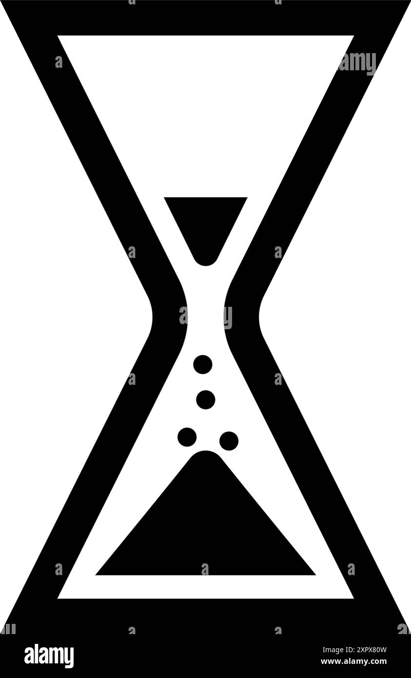 Minimalistisches Sanduhr-Symbol, perfekt für zeitbezogene Designs. Stock Vektor