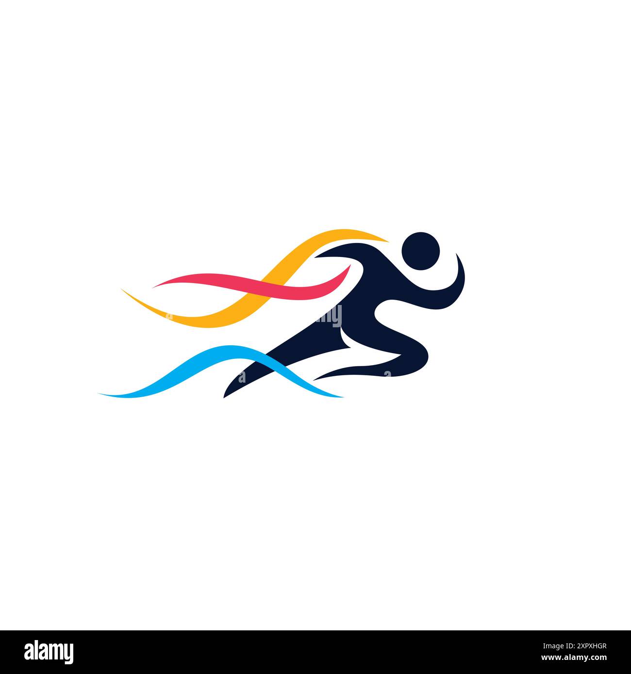 Logovektor Für Running People. Symbol „Ausführen“ Stock Vektor