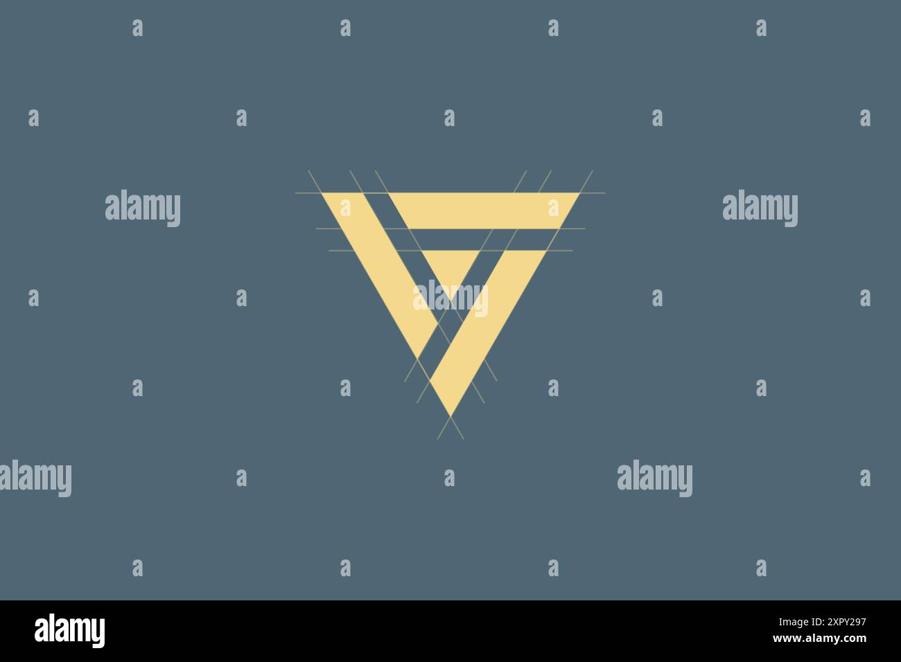 Design mit dreieckigem Logo. Vektorabbildung Stock Vektor