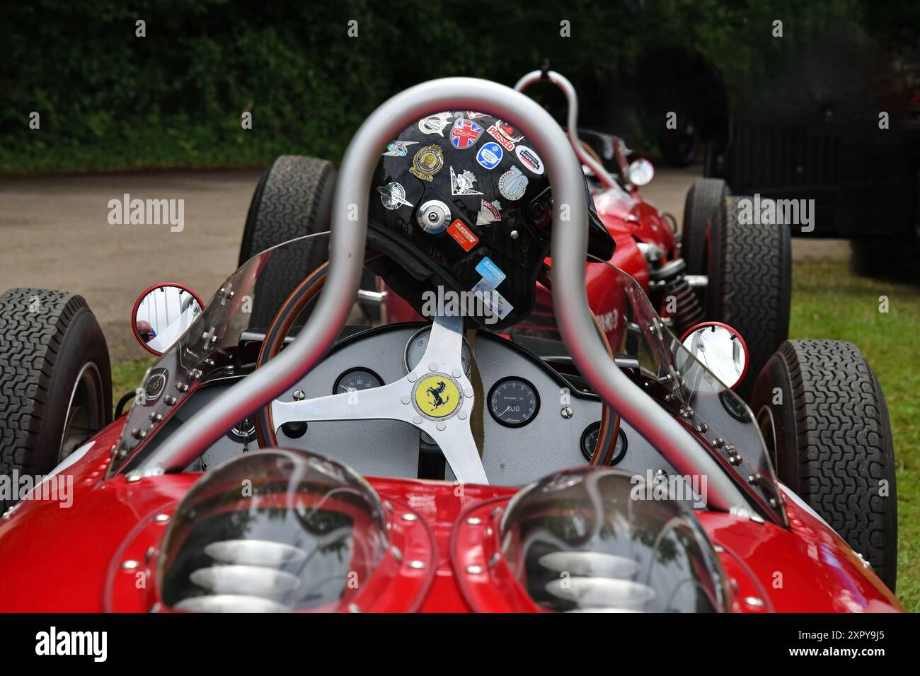 Jason Wright, Ferrari 156, Sharknose, unter Verwendung der Materialien und Technologien, die in der Nachkriegszeit entwickelt wurden, konnte die Gesamtleistung des Motors deutlich gesteigert werden Stockfoto