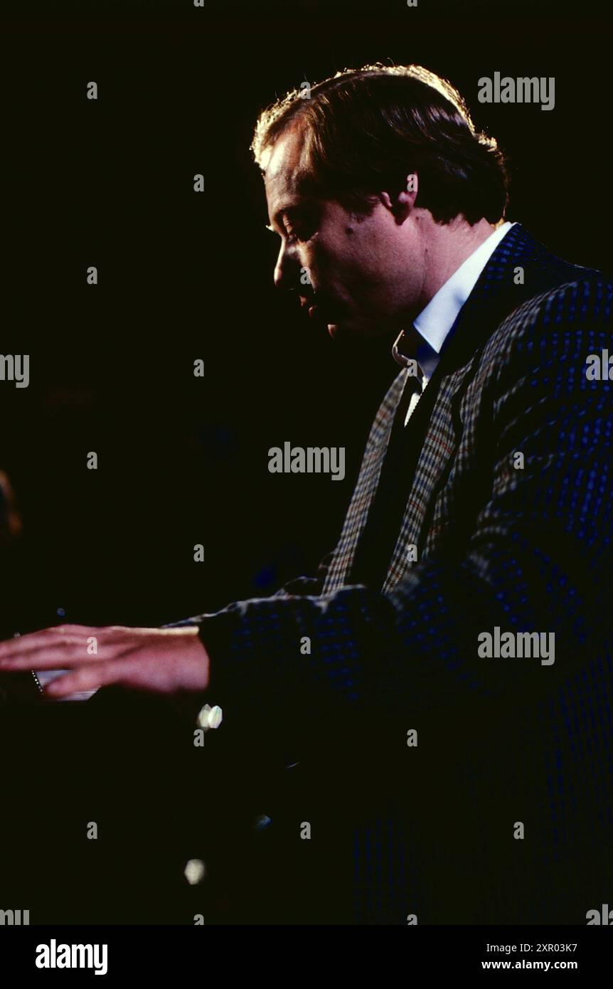 Jazz fest Berlin, Philharmonie, 1986, Jazzpianist Leonid Chizhik Piano solo Stockfoto