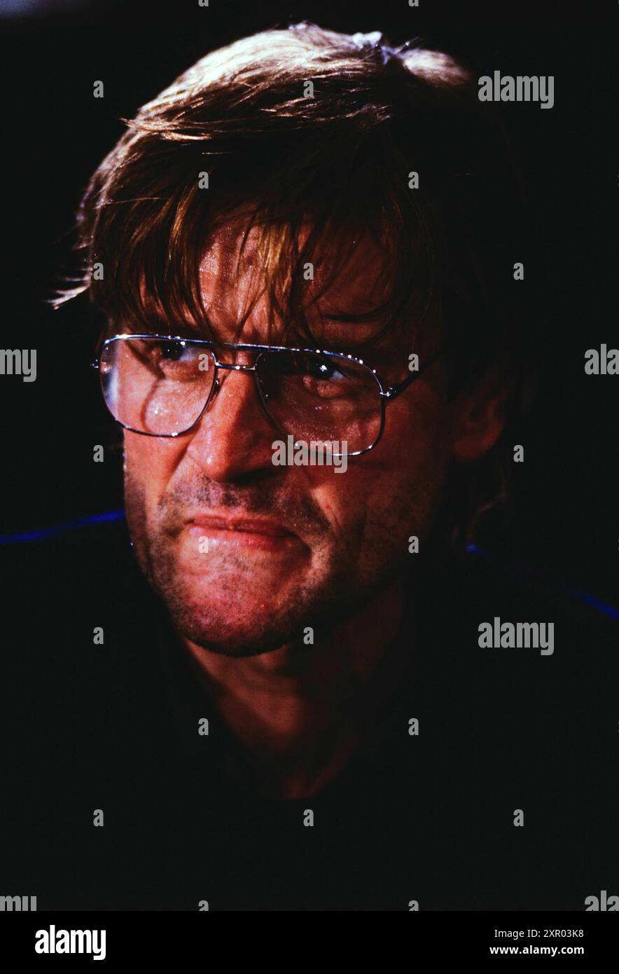 Jazz fest Berlin, Philharmonie, 1986, Alexander von Schlippenbach, alias Alex von Schlippenbach, deutscher Jazzpianist, Free Jazz Musiker und Arrangeur, Auftritt mit Globe Unity Orchestra Stockfoto