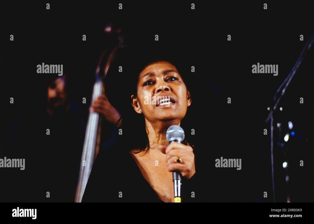 Jazz fest Berlin, Philharmonie, 1989, Auftritt der amerikanischen Jazz Sängerin Abbey Lincoln Stockfoto