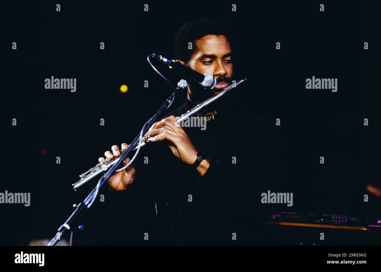 Jazz fest Berlin, Philharmonie, 1988, Jack DeJohnette, amerikanischer Jazz-Musiker Stockfoto