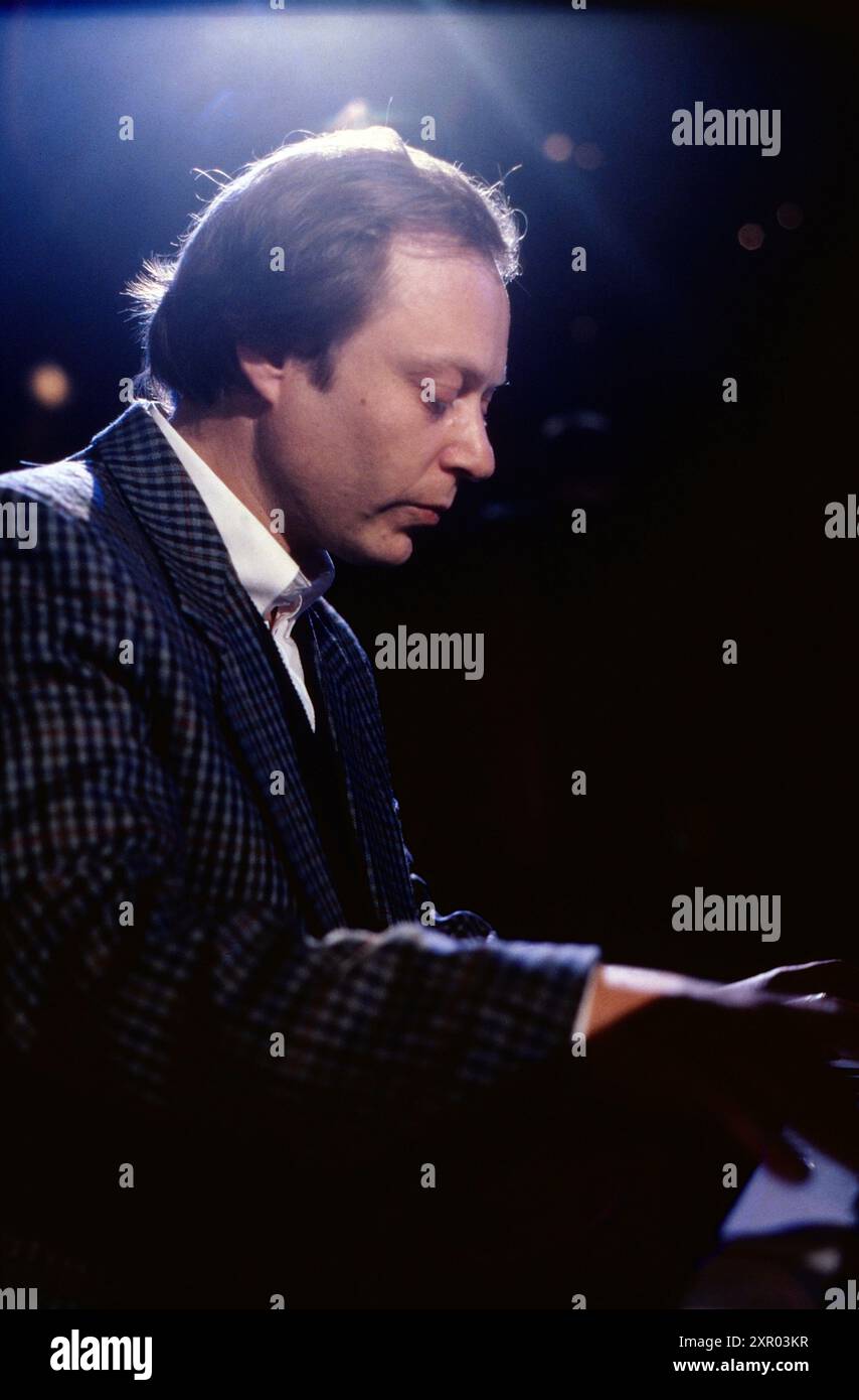 Jazz fest Berlin, Philharmonie, 1986, Jazzpianist Leonid Chizhik Piano solo Stockfoto