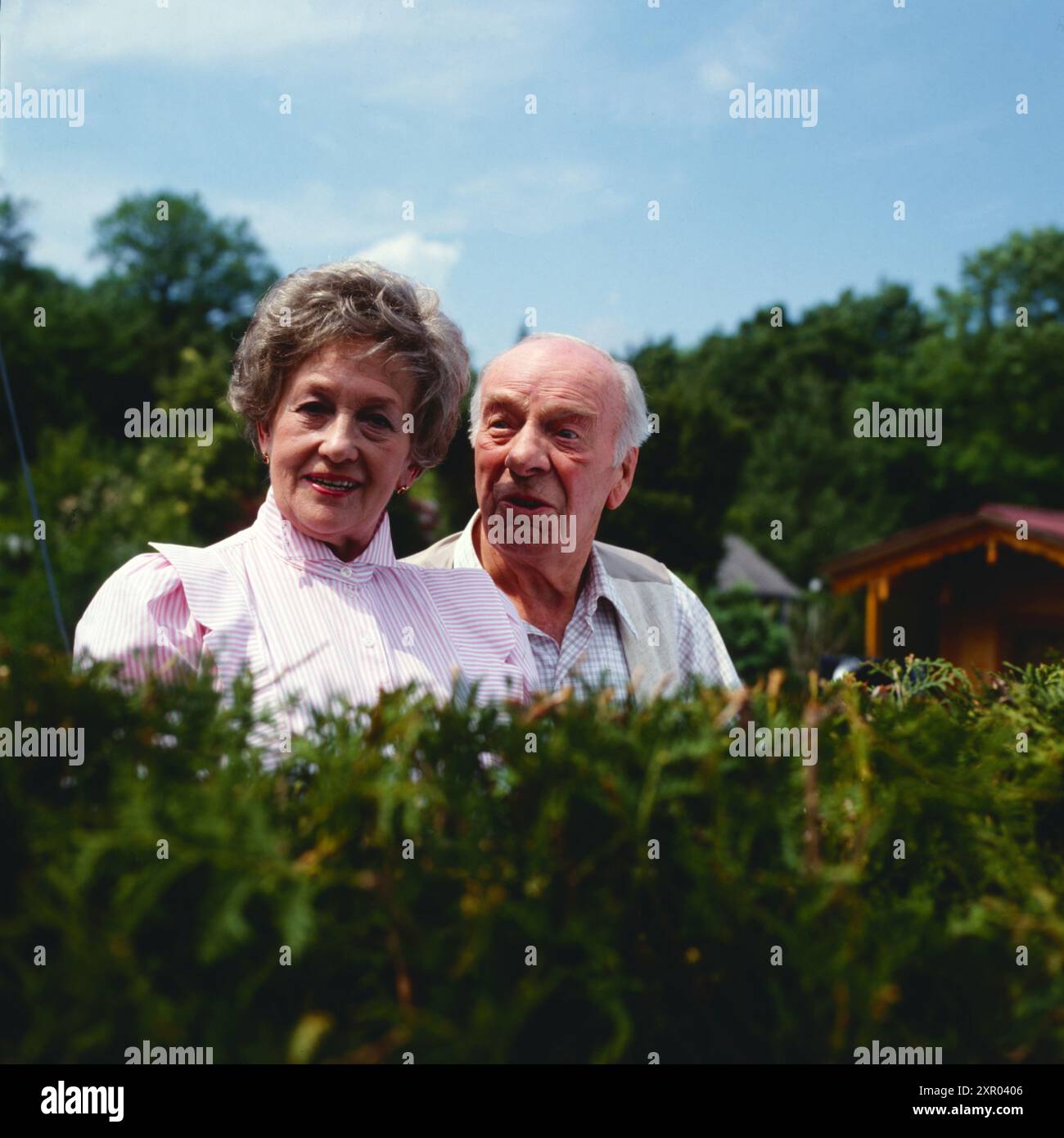 Auf dem Abstellgleis - ein Beppo-Brem-Special, Sendung vom Bayerischen Rundfunk, 1990, Regie: Bernd Fischerauer, Szene: Erni Singerl als Luzie Kreuzeder, Beppo Brem als Hias Holzinger Stockfoto