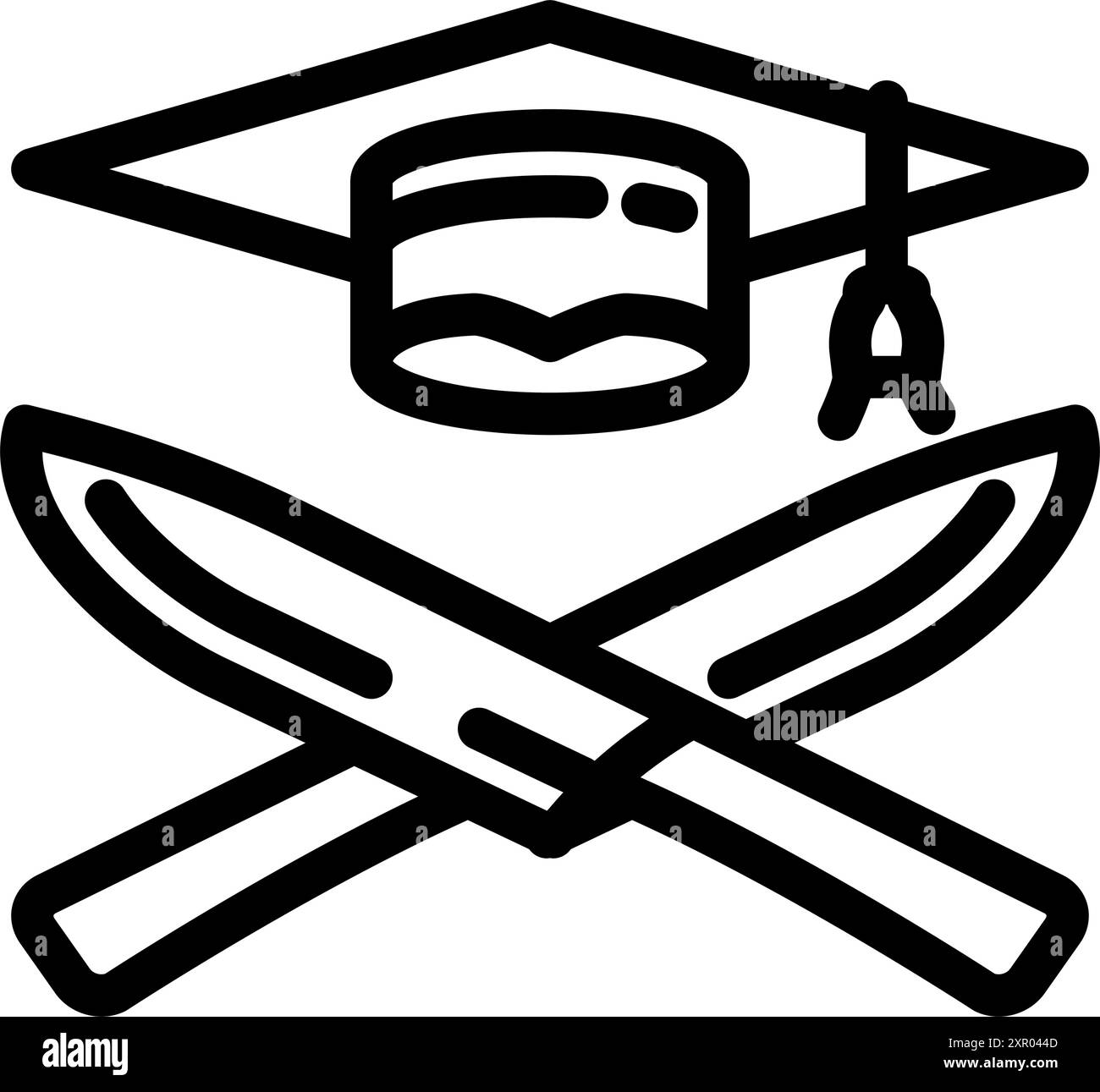 Kulinarische Schule Restaurant Chef Linie Symbol Vektor Illustration Stock Vektor